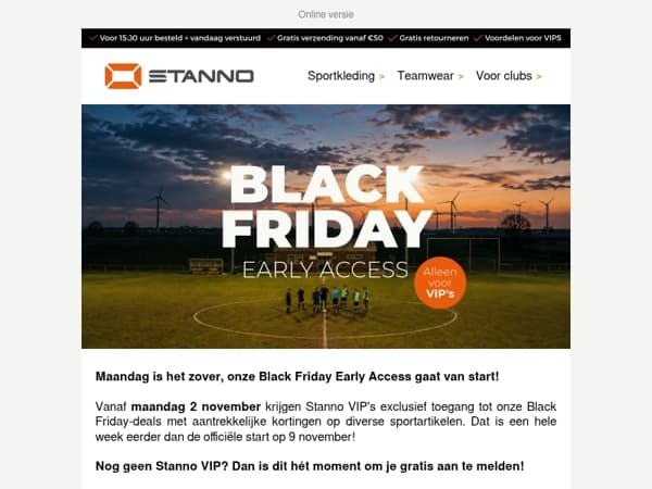 Nog 3 dagen tot Black Friday Early Access!