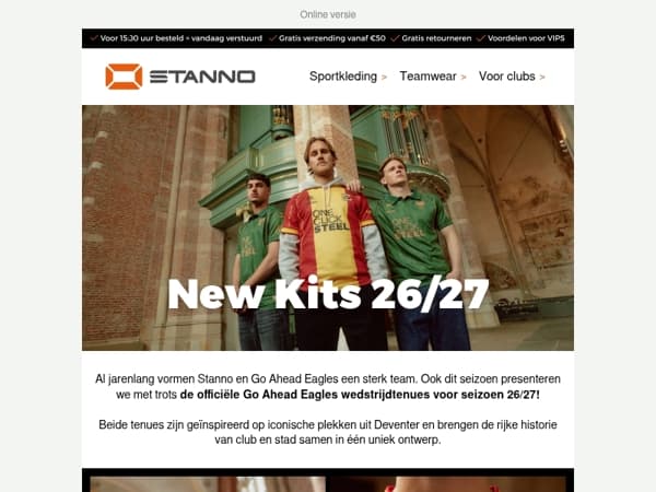Out now: Go Ahead Eagles kits 26/27!🦅