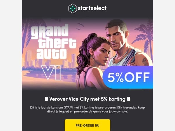 Mis niet: 5% korting op GTA VI pre-orders ⏰