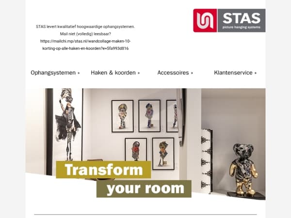 Wandcollage maken | 10% korting op ALLE haken en koorden!