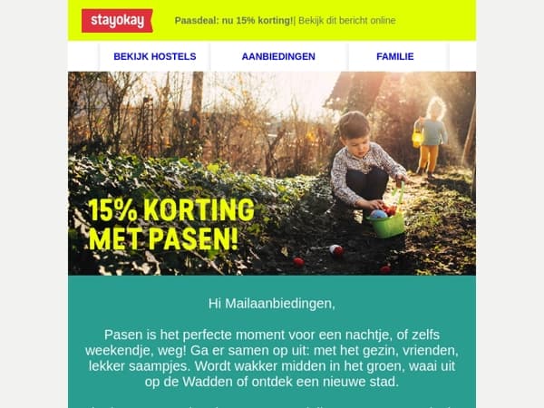 Paasdeal: nu 15% korting ! 🐣