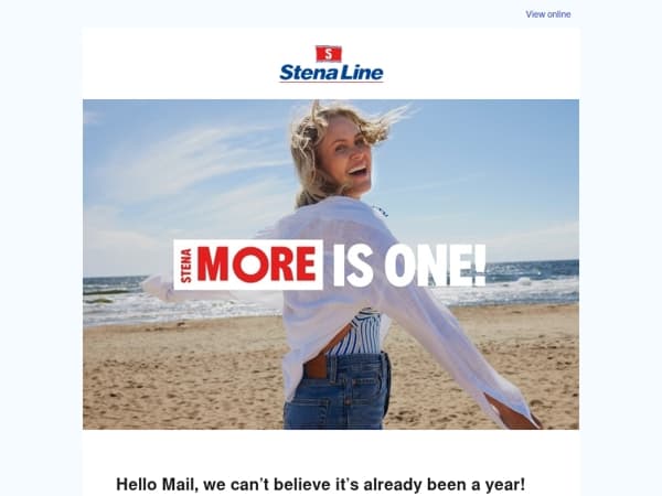 JOIN US in celebrating ONE YEAR of Stena MORE!