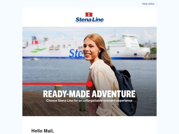 Awaken the spirit of adventure when you travel the Stena Line way!