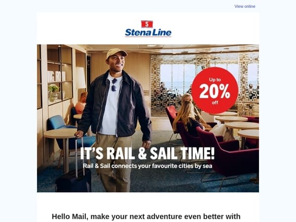 Here’s your invitation to save 20% on Rail & Sail to Holland!