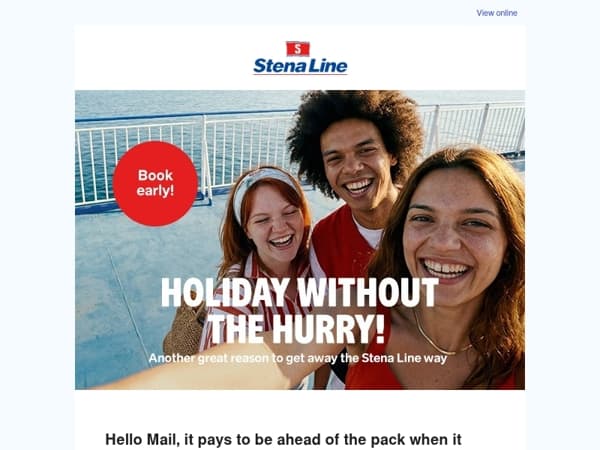 Holiday without the hurry - book early this summer!