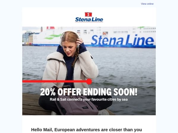 Last few days to save 20% on Rail & Sail to Holland!