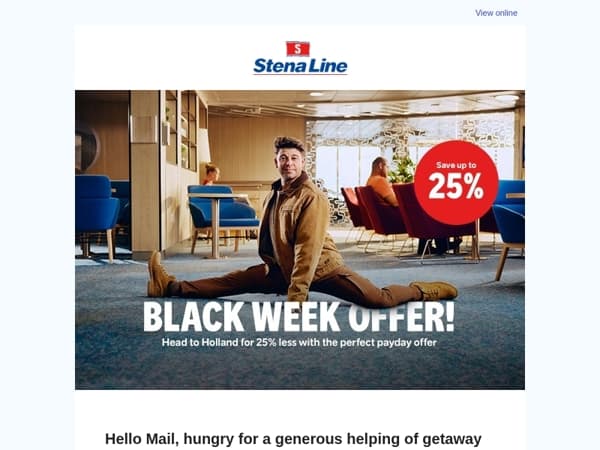 Save 25% all week with our Black Friday booking offer!