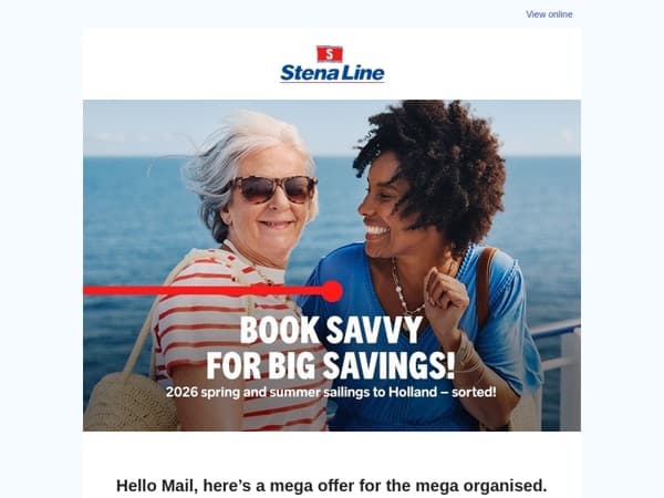Book savvy and save 25% on 2026 Sailings!