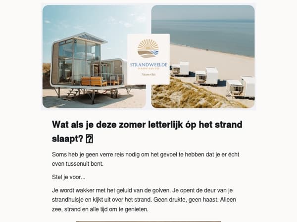 Wat als je deze zomer letterlijk óp het strand slaapt? 🌊