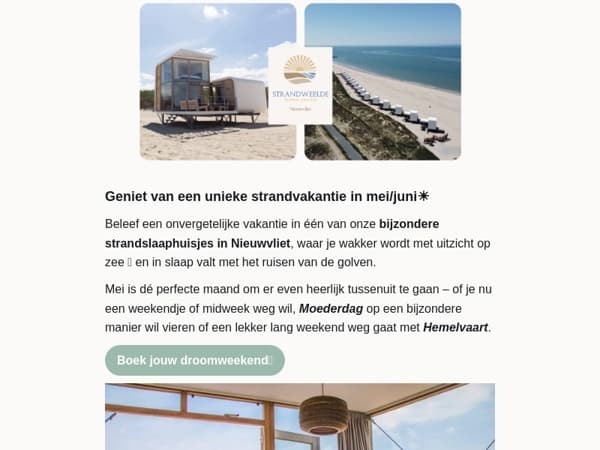 Slapen in een Strandhuisje🦞🌊