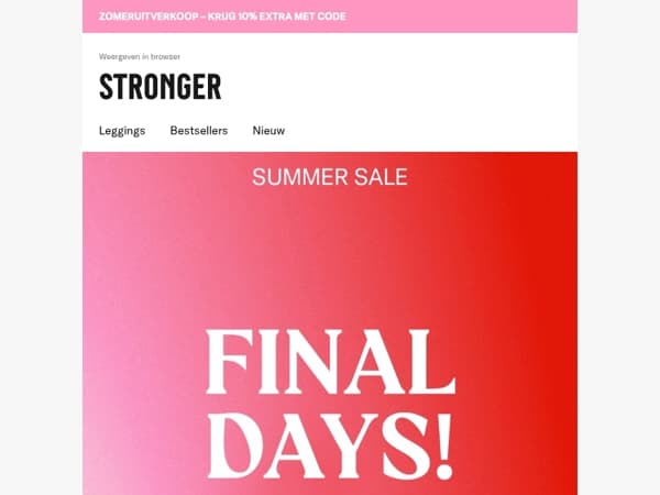 Haast je, de zomeruitverkoop is bijna voorbij 🏃‍♀️