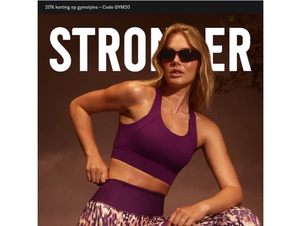 Mis het niet: 20% korting op gymstyles