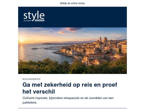 Ga met zekerheid op reis en proef het verschil