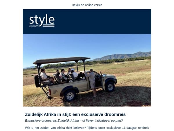 Zuidelijk Afrika in stijl: een exclusieve droomreis