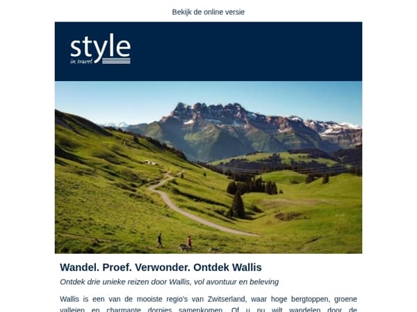 Wandel. Proef. Verwonder. Ontdek Wallis