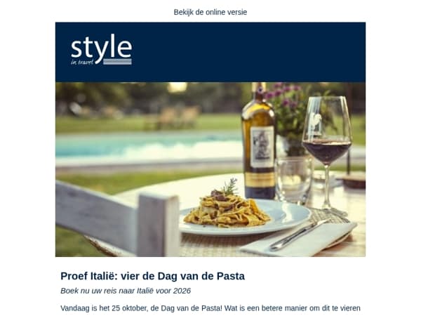 Proef Italië: vier de Dag van de Pasta