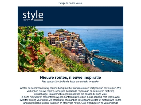 Nieuwe routes, nieuwe inspiratie
