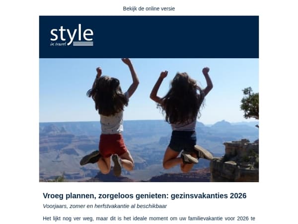 Vroeg plannen, zorgeloos genieten: gezinsvakanties 2026