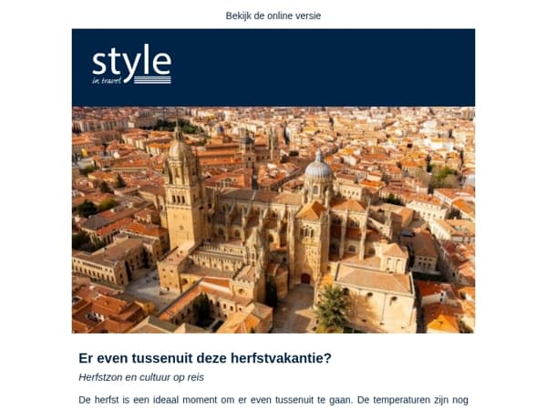 Er even tussenuit deze herfstvakantie?