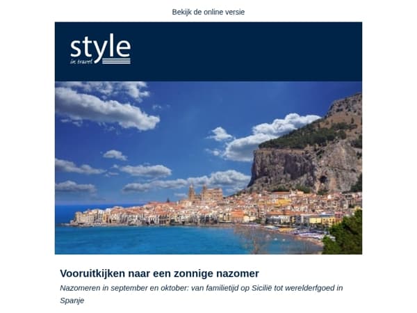 Vooruitkijken naar een zonnige nazomer