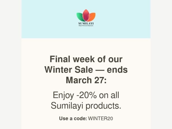 Last chance: Winter Sale ends