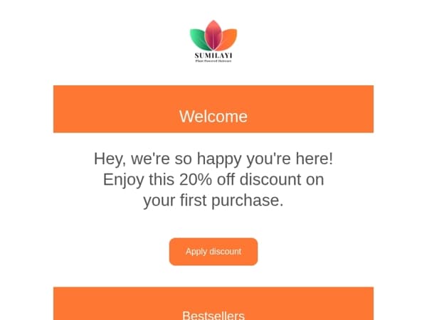 Enjoy a special welcome gift