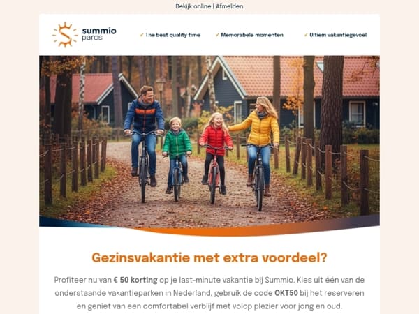 Ontvang € 50 korting op je last-minute vakantie!