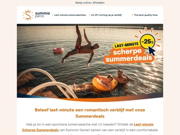 Tot 25% korting op jouw vakantie in de zomer!