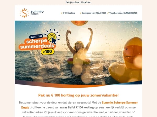 Ontvang € 100 zomerkorting ☀️
