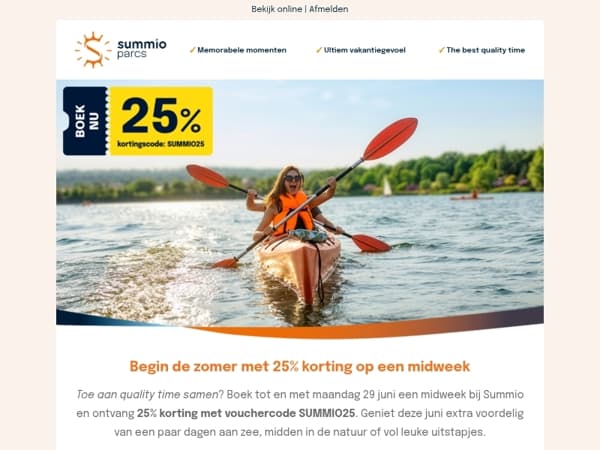  Begin de zomer met 25% korting ☀️