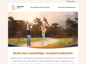 Ontvang tot 15% voorjaarskorting op je boeking! 🏡