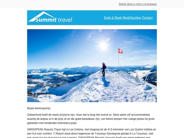 Zwitserland vanaf €334 per persoon, inclusief skipas!😍