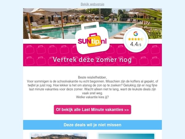 Ga deze zomer nog weg