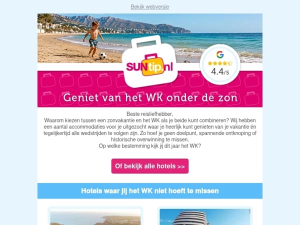 WK of zonvakantie?