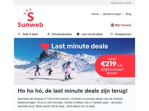 ⏰ Last minute skiën: vanaf €219 p.p.