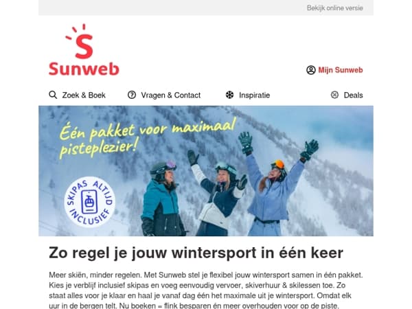 Wintersportmaxxing met Sunweb