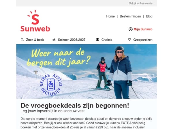 ❄️De vroegboekdeals zijn er!