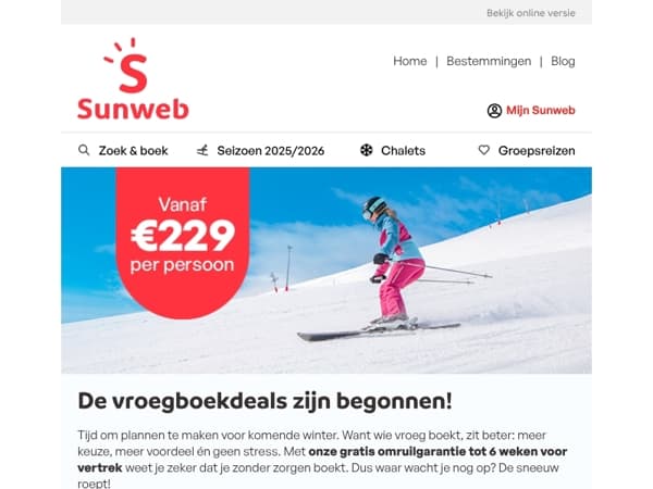 ❄️De vroegboekdeals zijn er!