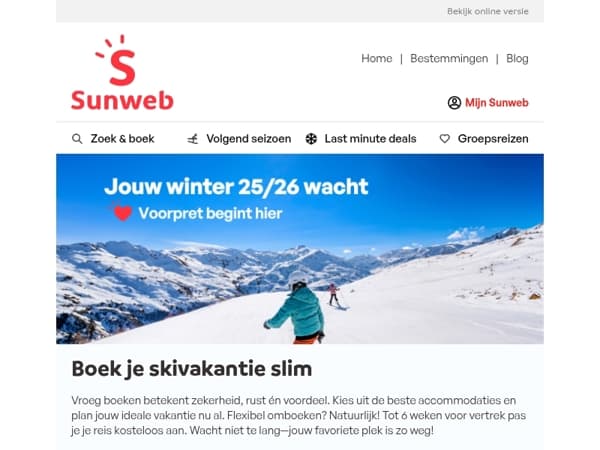 Boek vroeg, ski slim ❄️