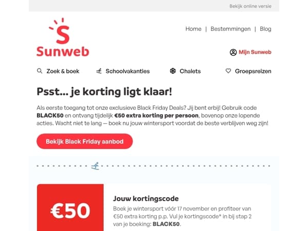 ⛷️ De Black Friday pre-sale is gestart! 🖤