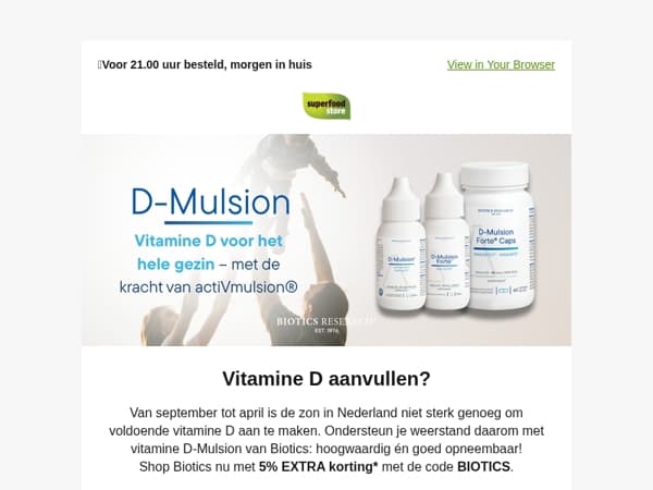 Vitamine D aanvullen in de donkere maanden?