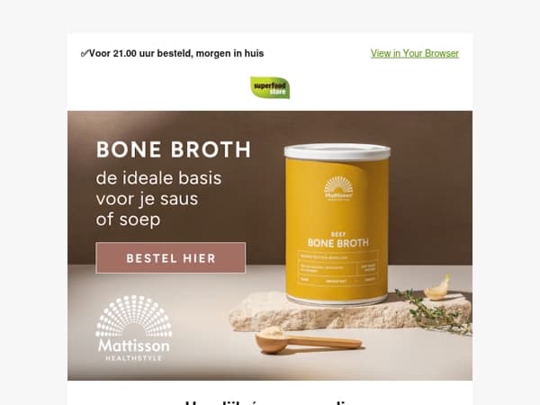 Een kopje pure bone broth