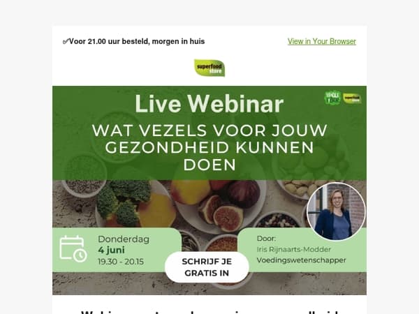 Webinar: waarom vezels het verschil maken