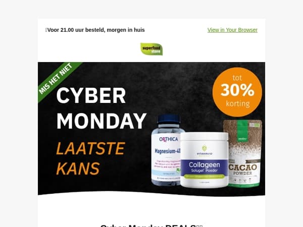 Laatste kans: Cyber Monday DEALS