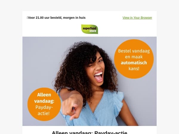 Alleen vandaag: win je aankoopbedrag terug