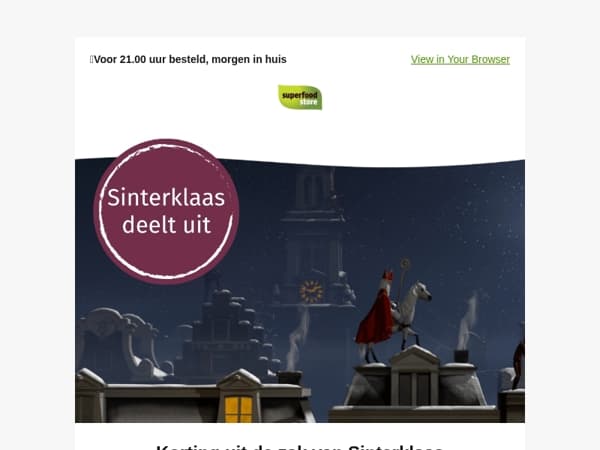 Sinterklaas deelt korting uit 🎁