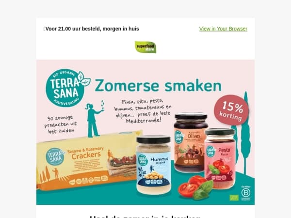 Zomerse smaken met 15% korting ☀️