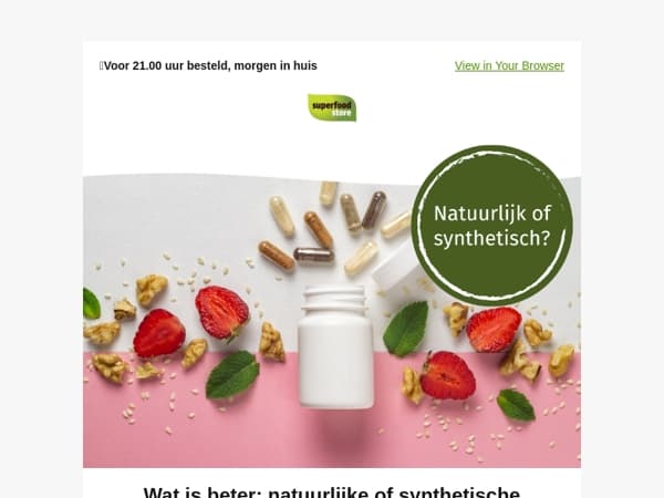 Natuurlijke of synthetische supplementen?