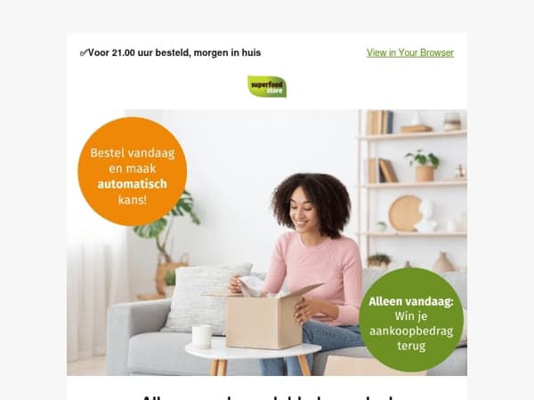 Alleen vandaag: WIN je aankoopbedrag terug