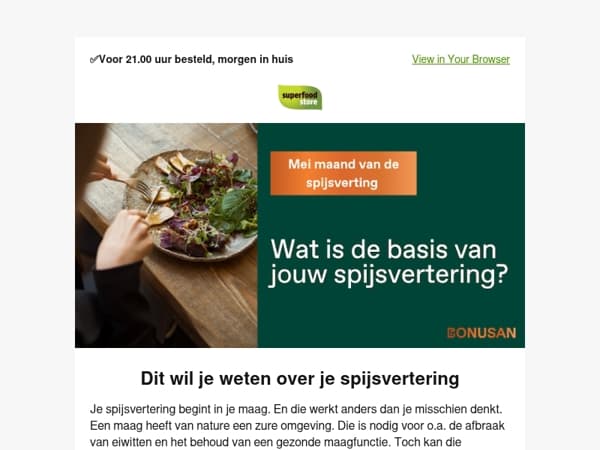 Hoe staat het met jouw spijsvertering?